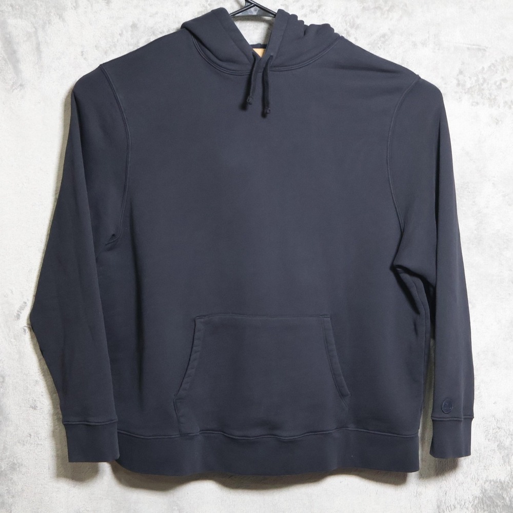 Outerknown Sunday Hoodie Mens 2XL Black Pullover Kangaroo Pocket Portugal